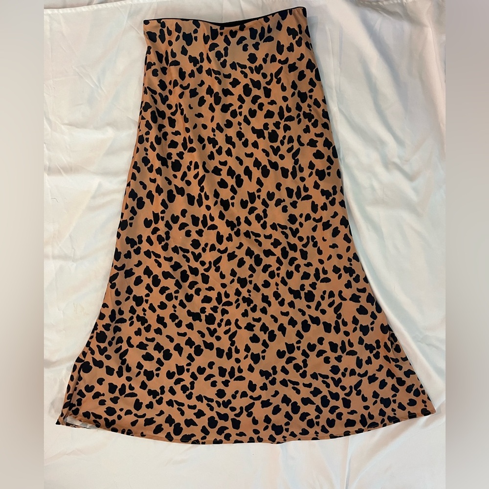 Urban Outfitters animal print Midi A-Line Skirt